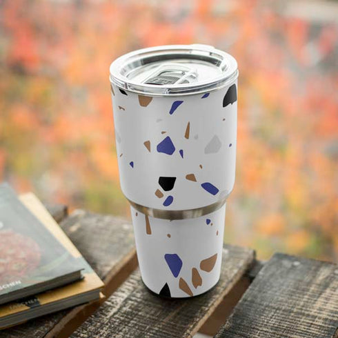 White Terrazzo Yeti 30oz Rambler Tumbler Skin