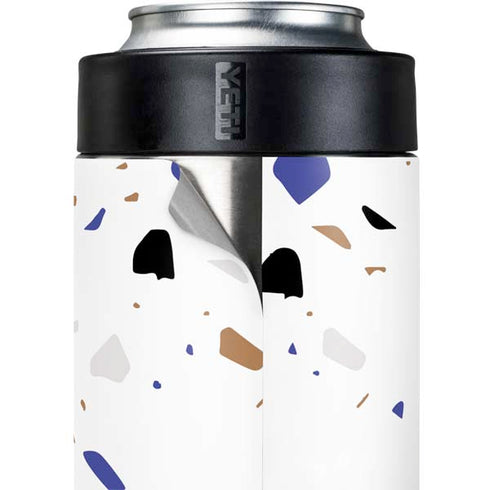 White Terrazzo Yeti Colster Can Insulator Skin