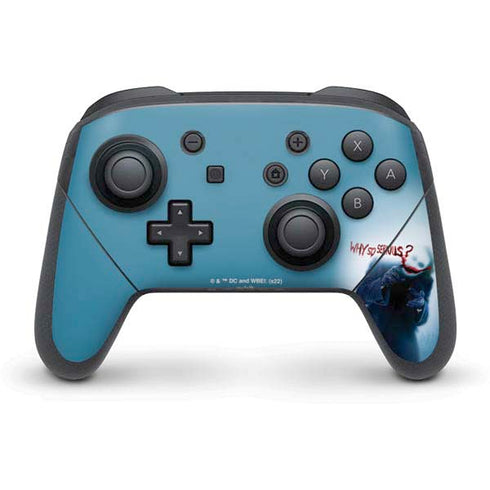 The Dark Knight Why So Serious Nintendo Switch Pro Controller Skin