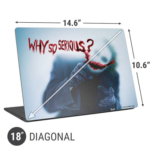 The Dark Knight Why So Serious Universal Laptop 18in (14.6 x 10.6in) Skin