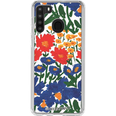 Bouffants and Broken Hearts Wild Garden 4 Galaxy A21 Clear Case