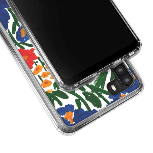 Bouffants and Broken Hearts Wild Garden 4 Galaxy A21 Clear Case