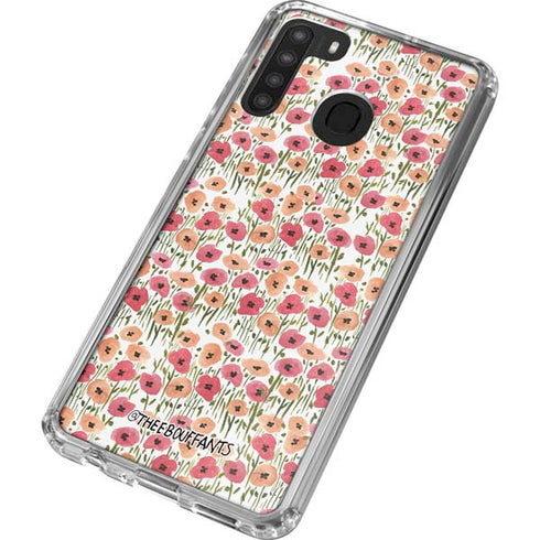 Bouffants and Broken Hearts Wild Garden Galaxy A21 Clear Case