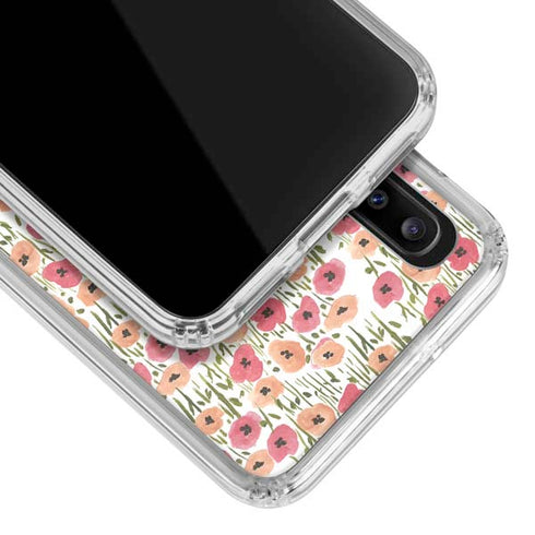 Bouffants and Broken Hearts Wild Garden Galaxy A30 Clear Case
