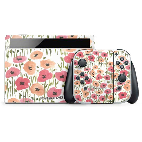 Bouffants and Broken Hearts Wild Garden Nintendo Switch OLED (2021) Skin