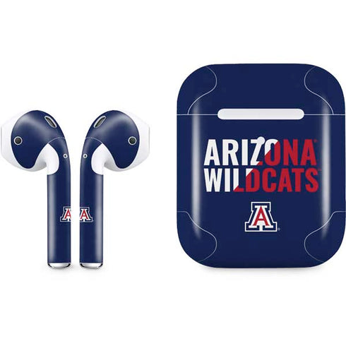 University of Arizona Wildcats Logo Split Blue Apple AirPods 2 Skin