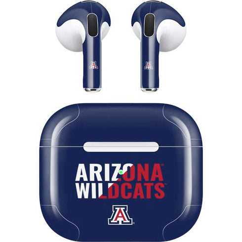 University of Arizona Wildcats Logo Split Blue Apple AirPods (3rd Gen 2021) Skin