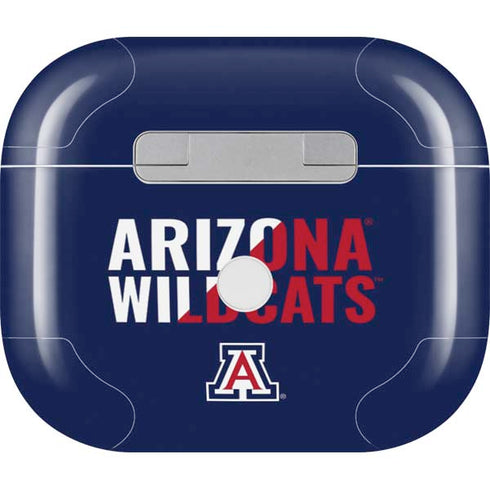 University of Arizona Wildcats Logo Split Blue Apple AirPods (3rd Gen 2021) Skin