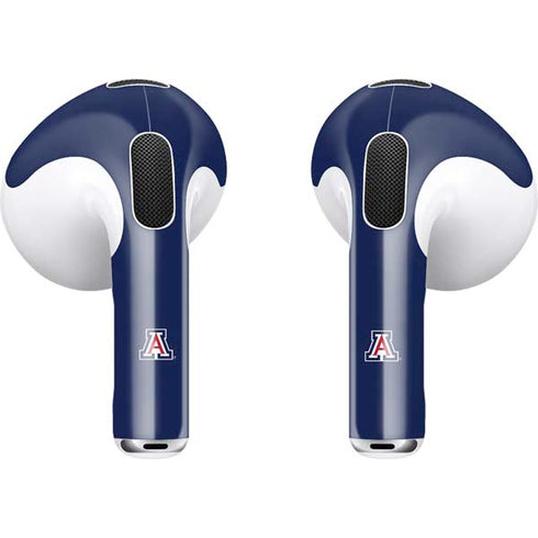 University of Arizona Wildcats Logo Split Blue Apple AirPods (3rd Gen 2021) Skin