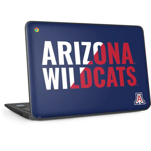 University of Arizona Wildcats Logo Split Blue HP Chromebook Skin