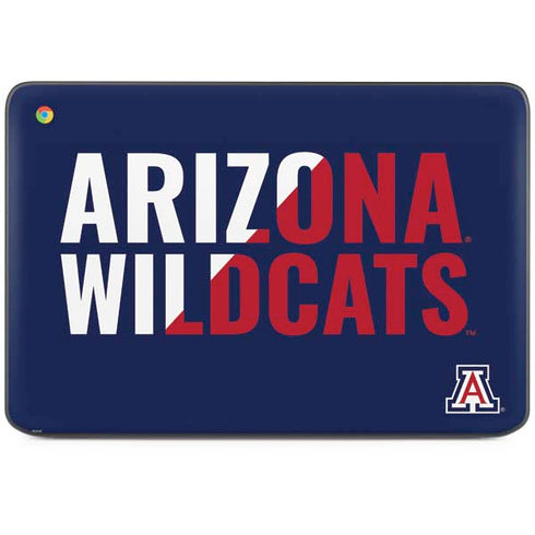 University of Arizona Wildcats Logo Split Blue HP Chromebook Skin