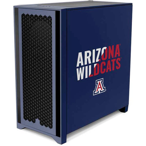 University of Arizona Wildcats Logo Split Blue Corsair 4000D Tempered Glass Mid-Tower ATX Case Skin