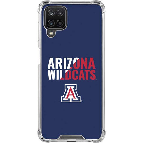 University of Arizona Wildcats Logo Split Blue Galaxy A12 Clear Case