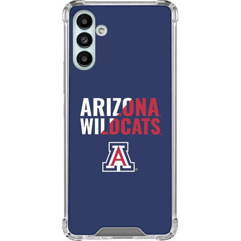 University of Arizona Wildcats Logo Split Blue Galaxy A13 5G Clear Case