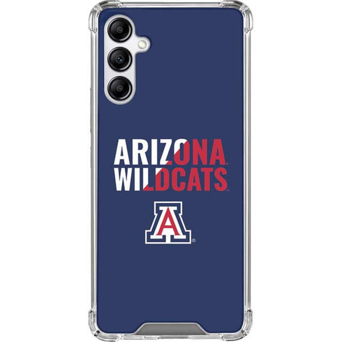 University of Arizona Wildcats Logo Split Blue Galaxy A14 5G Clear Case