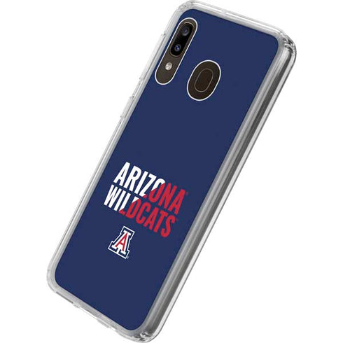 University of Arizona Wildcats Logo Split Blue Galaxy A20 Clear Case