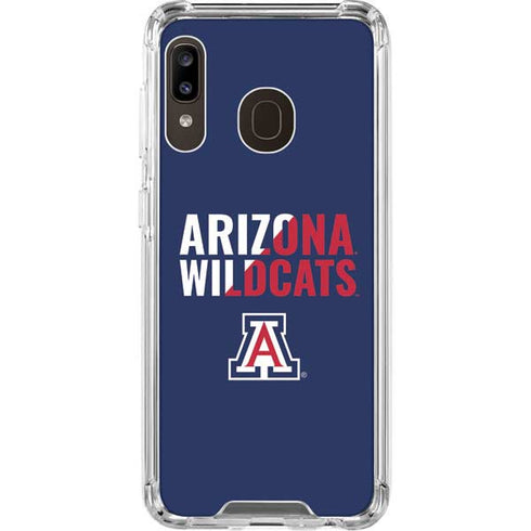 University of Arizona Wildcats Logo Split Blue Galaxy A30 Clear Case