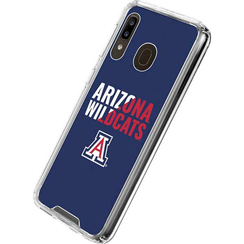 University of Arizona Wildcats Logo Split Blue Galaxy A30 Clear Case