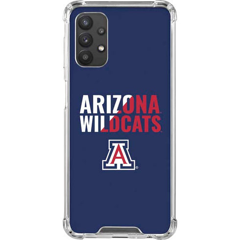 University of Arizona Wildcats Logo Split Blue Galaxy A32 5G Clear Case