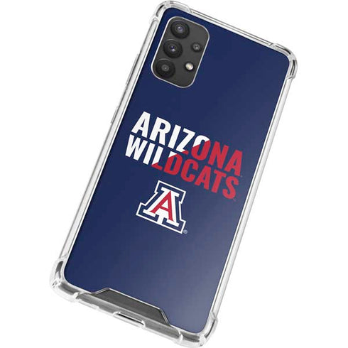 University of Arizona Wildcats Logo Split Blue Galaxy A32 5G Clear Case