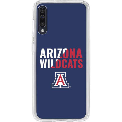 University of Arizona Wildcats Logo Split Blue Galaxy A50 Clear Case