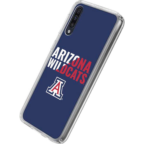 University of Arizona Wildcats Logo Split Blue Galaxy A50 Clear Case