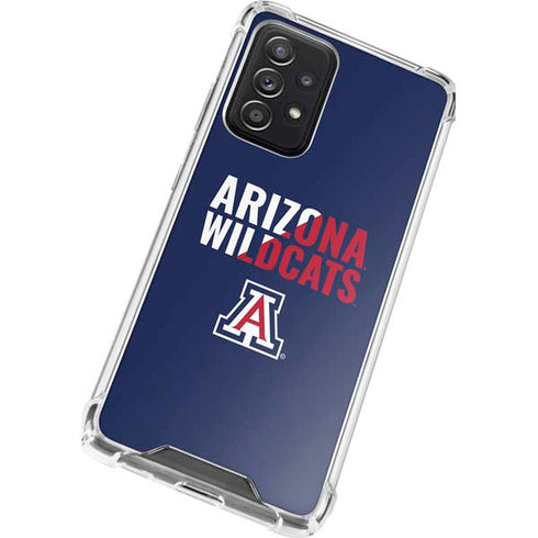 University of Arizona Wildcats Logo Split Blue Galaxy A52 5G Clear Case