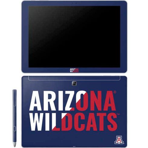 University of Arizona Wildcats Logo Split Blue Galaxy Book 12in Skin