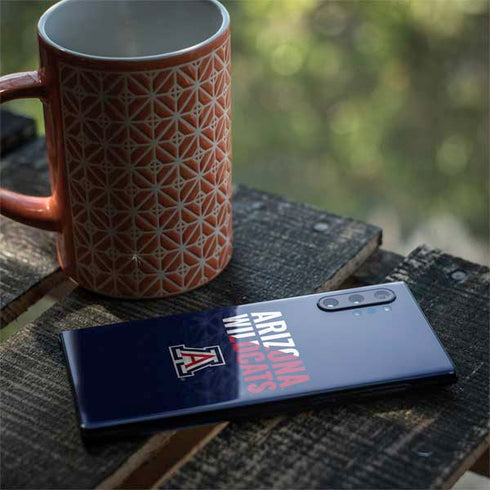 University of Arizona Wildcats Logo Split Blue Galaxy Note 10 Plus Skin