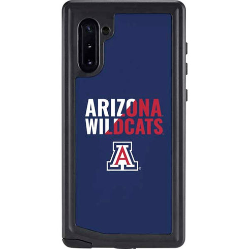 University of Arizona Wildcats Logo Split Blue Galaxy Note 10 Waterproof Case