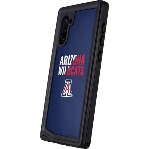 University of Arizona Wildcats Logo Split Blue Galaxy Note 10 Waterproof Case