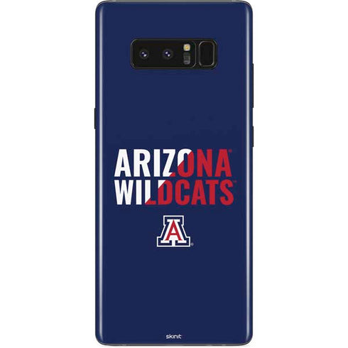 University of Arizona Wildcats Logo Split Blue Galaxy Note 8 Skin