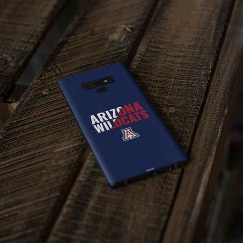 University of Arizona Wildcats Logo Split Blue Galaxy Note 9 Skin