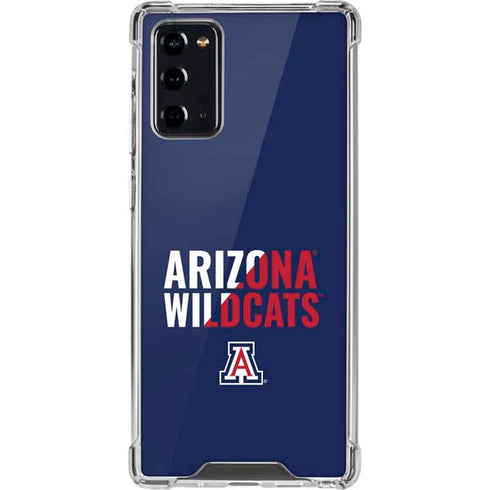 University of Arizona Wildcats Logo Split Blue Galaxy Note20 5G Clear Case