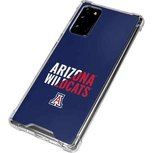 University of Arizona Wildcats Logo Split Blue Galaxy Note20 5G Clear Case