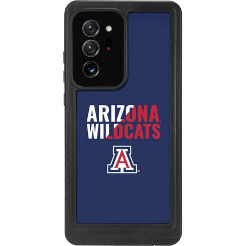 University of Arizona Wildcats Logo Split Blue Galaxy Note20 Ultra 5G Waterproof Case