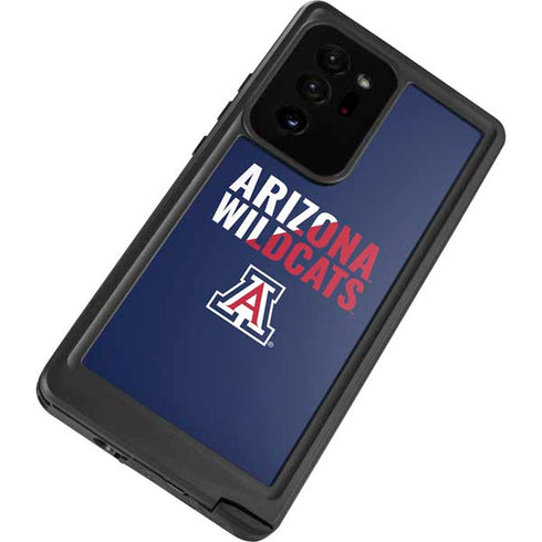 University of Arizona Wildcats Logo Split Blue Galaxy Note20 Ultra 5G Waterproof Case