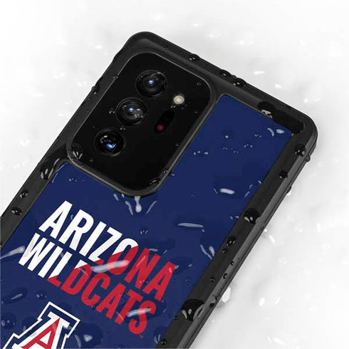 University of Arizona Wildcats Logo Split Blue Galaxy Note20 Ultra 5G Waterproof Case