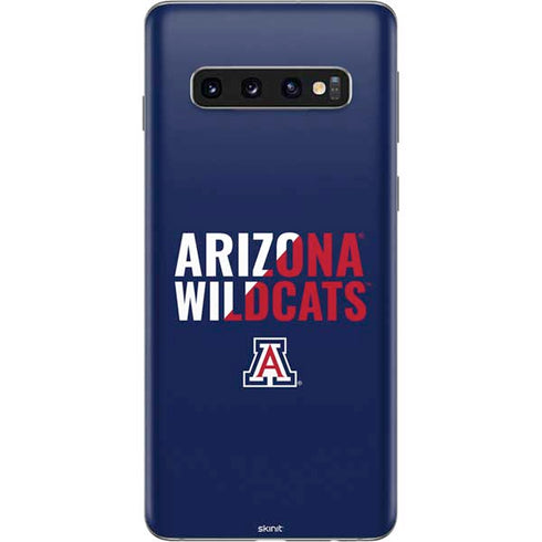 University of Arizona Wildcats Logo Split Blue Galaxy S10 Skin