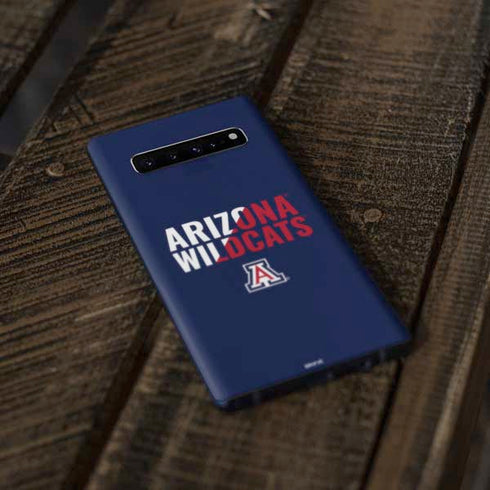 University of Arizona Wildcats Logo Split Blue Galaxy S10 Skin