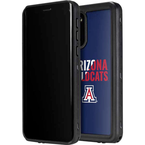 University of Arizona Wildcats Logo Split Blue Galaxy S20 Plus Waterproof Case