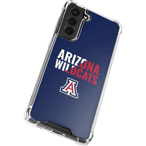 University of Arizona Wildcats Logo Split Blue Galaxy S21 FE Clear Case