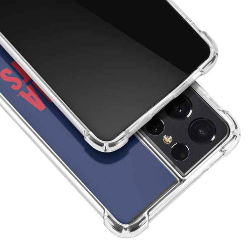 University of Arizona Wildcats Logo Split Blue Galaxy S21 Ultra 5G Clear Case