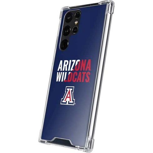 University of Arizona Wildcats Logo Split Blue Galaxy S22 Ultra Clear Case