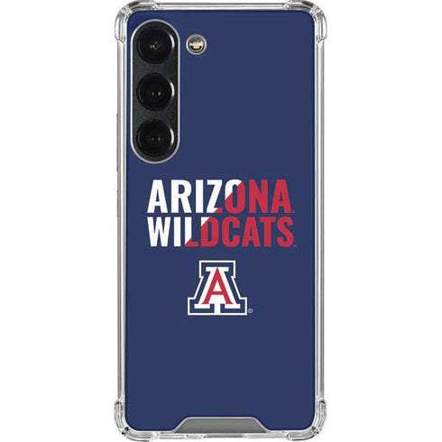 University of Arizona Wildcats Logo Split Blue Galaxy S23 Clear Case