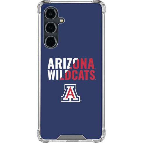 University of Arizona Wildcats Logo Split Blue Galaxy S23 FE Clear Case
