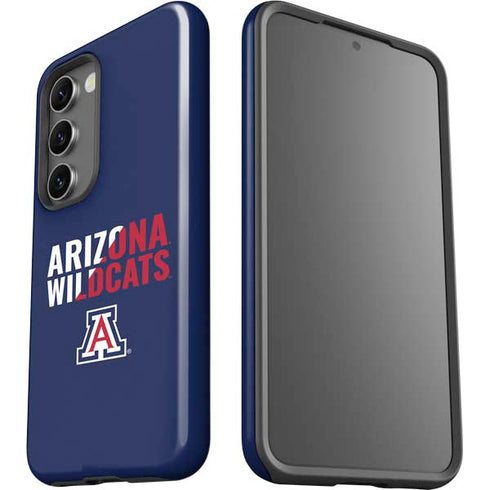 University of Arizona Wildcats Logo Split Blue Galaxy S23 Plus Pro Case