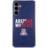 University of Arizona Wildcats Logo Split Blue Galaxy S24 Plus Clear Case