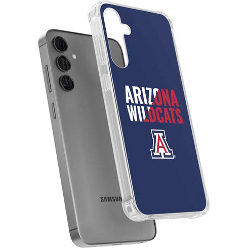 University of Arizona Wildcats Logo Split Blue Galaxy S24 Plus Clear Case