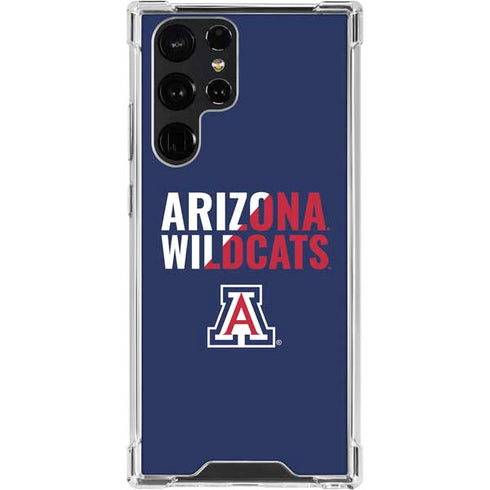 University of Arizona Wildcats Logo Split Blue Galaxy S24 Ultra Clear Case